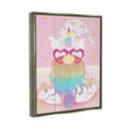 thumbnail image 3 of Stupell Pink Rainbow Unicorn Gnome Fairy Tales & Fantasy Painting Gray Floater Framed Art Print Wall Art, 3 of 6
