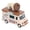 Brown, variant on Suodoka 1:36 Magnetic Induction Alloy Die Cast Food Truck Pull Back Car Pretend Play Toy Ice Cream Truck Model with Interactive Lights and Music Sounds for Kids (6.3 inches / 16 cm)