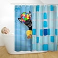 thumbnail image 4 of Pompotops Printed Shower Curtain Polyester Waterproof And Mildew-proof Bathroom Waterproof And Mildew-proof Partition Curtain 150X180CM Clearance, 4 of 4
