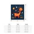thumbnail image 5 of Cozy Flannel Blanket with Cheerful Giraffe Design - Soft Warm Perfect for Sofa Travel Bed and Chair - Magical Night Sky Pattern, 5 of 7