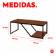 thumbnail image 2 of UTILIA Mesa de Centro para Sala Rectangular de 2 Niveles Mesa de Cafe con Estante de Almacenamiento Diseno Industrial Abierto y Estructura Metalica Estable 105 x 50 x 43 cm, 2 of 6