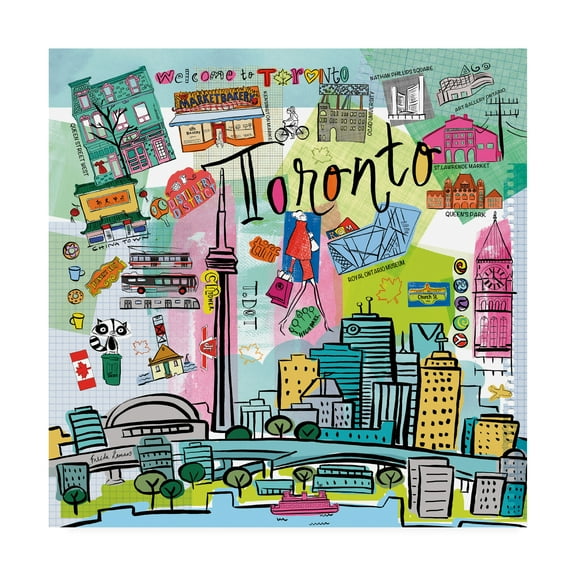 Trademark Fine Art 'Global Travel XIII' Canvas Art by Farida Zaman