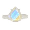 thumbnail image 1 of Natural Faceted Moonstone - India 925 Silver Jewelry Ring s.9.5 ALLR-14308, 1 of 1