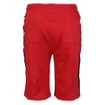 thumbnail image 3 of LR Men's Urban Streetwear Cotton Striped Casual Gym Drawstring Sweat Shorts (Red,3XL), 3 of 3