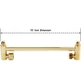 thumbnail image 3 of Aqua Elegante 10 inch Brass Adjustable Shower Arm for Shower Head Extension Pipe - Polished Brass, 3 of 5