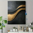 thumbnail image 4 of Abstract Gold and Black Wave Canvas Wall Art， Suitable for Living Room， Bedroom， Office， Hallway， and Dining Room Decoration., 4 of 8