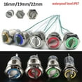 thumbnail image 4 of 19mm metal rotary switch locking button switch, with LED lighting switch 1NO1NC, 4 of 5
