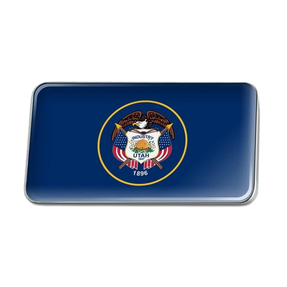 Utah State Flag Metal Rectangle Lapel Hat Pin Tie Tack Pinback