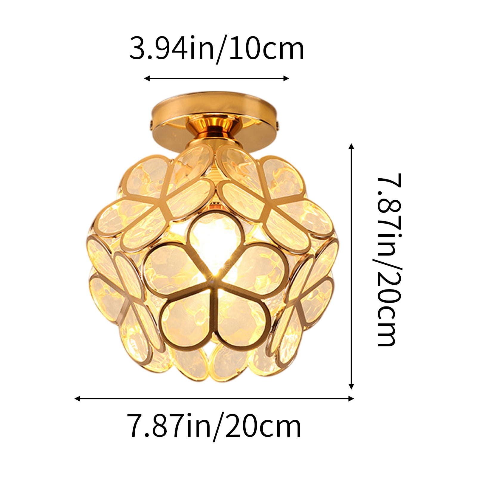 Fufafayo Corridor Ceiling Light, Japanese Scandinavian Modern Aisle Balcony Foyer Entryway Light, Floral Petal Design PVC Fixture for Hallway Bedroom Living Room