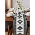 thumbnail image 2 of Hokiten Table Runners 70 Inches Long Dress Scarves, Gray Boho Farmhouse Coffee/Dining/Kitchen Table Decor, Holiday Table Runner, Southwest Aztec Country Geometric Aesthetic 13x70 Inch, 2 of 7