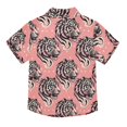thumbnail image 2 of Dailycode Small Short Sleeve Button Down Shirts Tiger Head and Star Casual Shirt 3-10 Years, 2 of 9