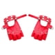 thumbnail image 2 of Guantes de cuero PU gótico punk con remaches , de rendimiento con broche a presión rojo Salvador Guantes de mujer, 2 of 3