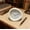 White, variant on Ufehgfjh Alarm Clocks Cute Alarm Clock Cute Irregular Shaped Analog Alarm Clock with Night Light Silent Sweep Motion Desk Clock for Bedroom Living Room Office