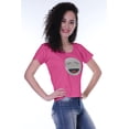 thumbnail image 2 of Moomaya T-shirt à Manches Courtes pour Femmes avec Col Rond, Écusson à Paillettes, Coupe Décontractée - X2, 2 of 7