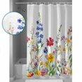 thumbnail image 3 of Shower Curtains Sets for Bathroom Decor Farm Wild FlowerWaterproof Bathroom Curtain with Hooks,Watercolor Colorful Floralfor Bathroom Decor,36x72IN, 3 of 7
