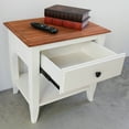 thumbnail image 3 of International Caravan Pearl 1 Drawer End Table-Color:Ivory/Maple,Material:Acacia Wood, 3 of 3