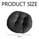 thumbnail image 4 of Coussin de Chaise Rond Epais, Couleur Unie Ensemble de 2 Galette de Chaise Confortable Lin Tatami Respirant Coussins de Chaise pour Intérieur Extérieur Jardin Patio (Noir,40x40x9cm), 4 of 5