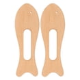 thumbnail image 3 of Wood Massage Tool, 2Pcs Sturdy Beech Wooden Gua Sha Board Fish Shaped  For Family, 3 of 8