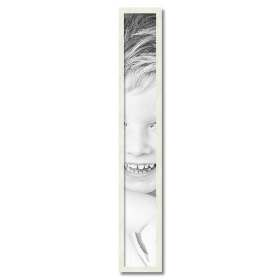 ArtToFrames 6" x 44" White Picture Frame, 6x44 inch White Wood Poster Frame (WOM-5140)