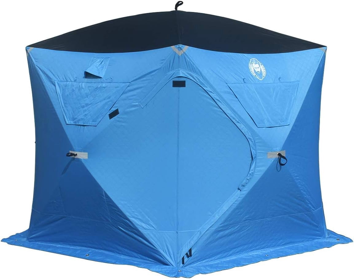 Nordic Legend 4-9 Person Portable Ice Fishing Shelter with 2 Big