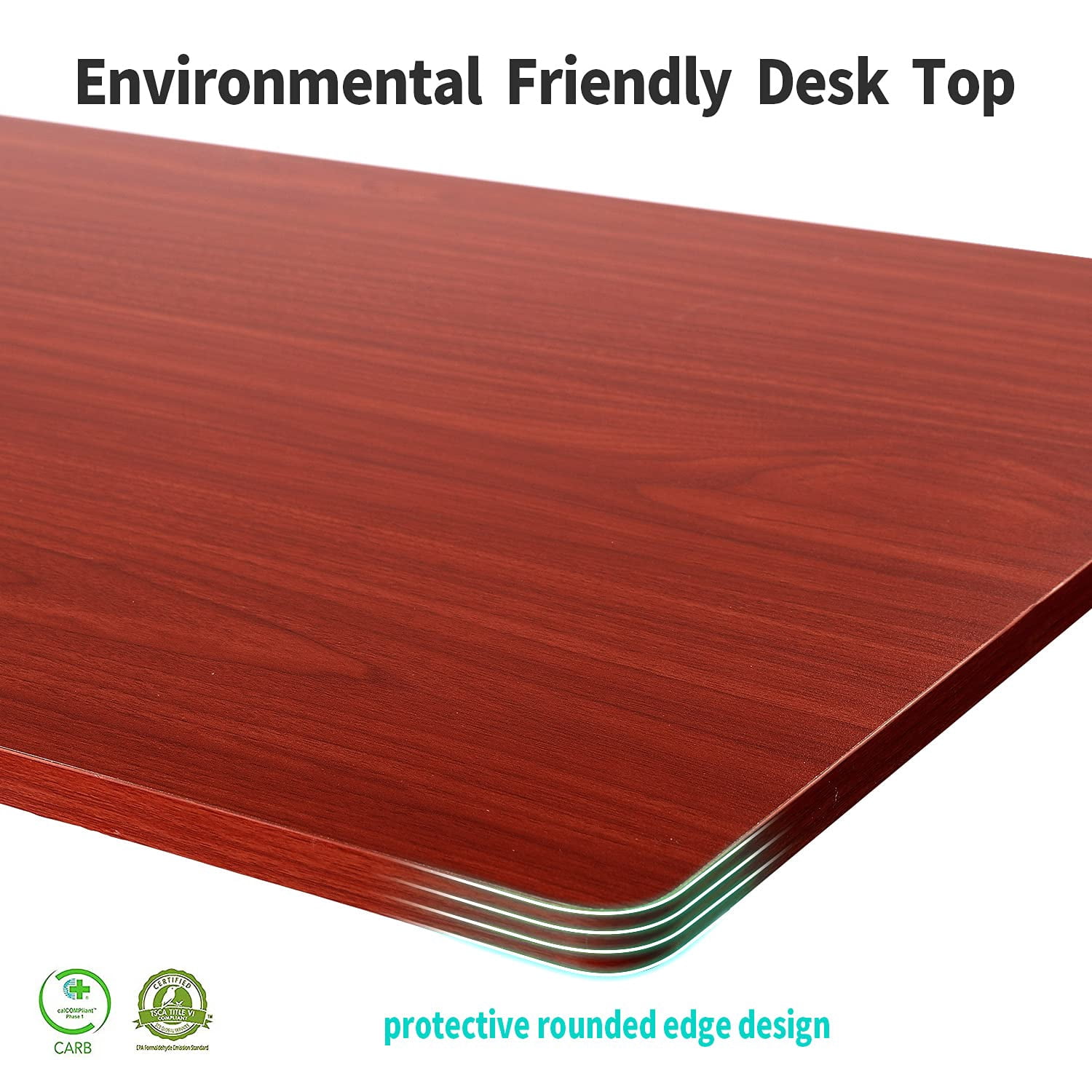 UNICOO® Height Adjustable Electric Standing Desk, 47.24 x 23.62 Inches Stand up Table, Sit Stand Home Office Desk with One Piece Tabletop (NTESMF01-B + 48 in Walnut TOP)