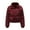 Wine, variant on Black and Friday Clothing Sales Idoravan Women's Quilted Puffer Coat,Womens Warm Solid Hoodless Jacket Slim Winter Parkas Outwear Coats Black S