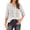 White, variant on T Shirts for Women 2026 Summer Vintage Boho 3/4 Sleeve Shirt V Neck Embroidered Casual Tshirt Blouse