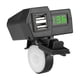 thumbnail image 1 of Carga de motocicleta,Cargador USB para motocicleta Cargador USB de doble puerto,Cargador de teléfono Moto Cargador USB Voltímetro,Adaptador de corriente Cargador Instalación de manija verde, 1 of 9