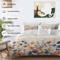 thumbnail image 4 of Colorful Spring Floral Bedding 3 Piece Duvet Cover Set Twin Size, Elegant Summer Botanical Rustic Soft Microfiber Comforter Cover with Zipper Closure & Pillowcases, FadeResistant Quilt Cover, 4 of 9