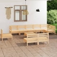 thumbnail image 1 of vidaXL 10 Piece Garden Lounge Set Solid Wood Pine, 1 of 5