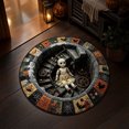 thumbnail image 2 of Halloween Rug,Spooky Broken Doll Pattern 3D Illusion Quilted Round Mat,Durable Non-Slip Doormat for Home Decor and Entryway,Living Room,24", 2 of 6