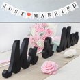 thumbnail image 1 of Mr and Mrs Signs Decoraciones de mesa de boda Letras independientes de madera para accesorios fotográficos Decoración de boda rústica Regalo de despedida de soltera de aniversario (negro + pancarta), 1 of 5