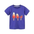 thumbnail image 2 of Tdoqot Toddler Boys Graphic T Shirts- Crewneck Short Sleeve Cute Cotton Kids Summer Clothes Purple Size 7T, 2 of 6
