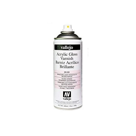 Varnish Aerosol - Spray: Gloss Varnish (400 ml.) AV : Acrylic Aerosol Spray : 400ml : (UK ONLY) Acrylicos Vallejo VA28530