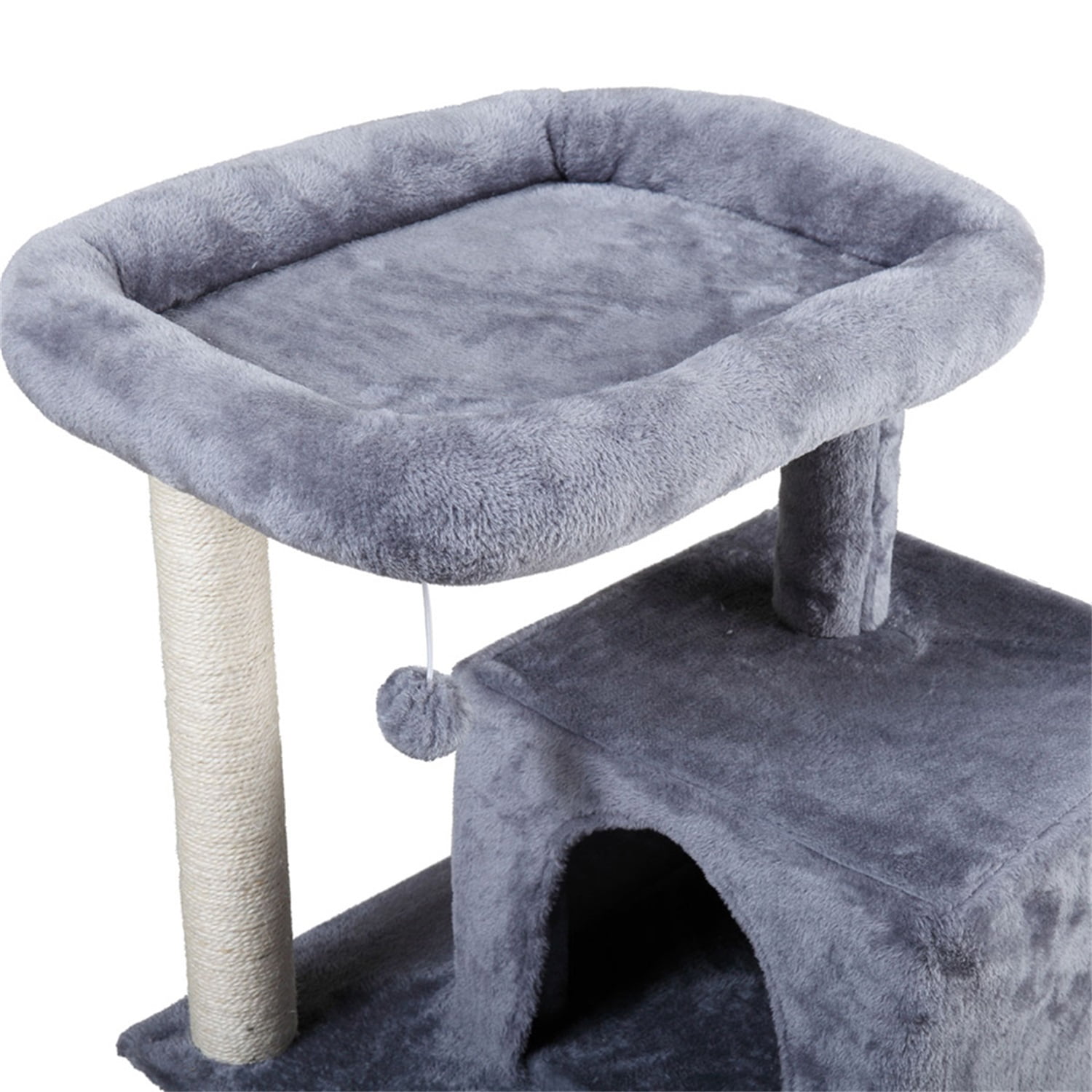 Pefilos Cat Condo for Multiple Cats, Multi-Level Cat Tree for Big Cats Cat Tower Furniture with Sisal-Covered Scratching Posts, Cat Tower for Indoor Cats, Gray Pefilos Cat Condo for Multiple Cats, Multi-Level Cat Tree for Big Cats Cat Tower Furniture with Sisal-Covered Scratching Posts, Cat Tower for Indoor Cats, Gray