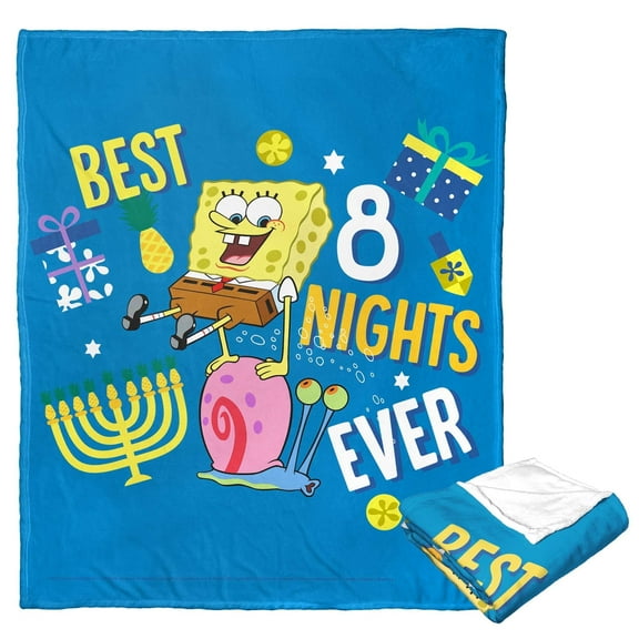 Spongebob Best Eight Nights Kids Silk Touch Throw Blanket