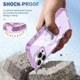 thumbnail image 5 of Pour iPhone 13 Pro Max Étui PC+TPU Magnétique Compatible avec MagSafe - Violet Clair, 5 of 5