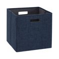 thumbnail image 1 of Linon Lane Pack de Deux Bacs de Rangement en Tissu Bleu Marine, 1 of 15
