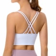 thumbnail image 4 of Sujetador deportivo para mujer, camiseta sin mangas con espalda cruzada, sujetador deportivo para yoga, sujetador de entrenamiento de secado rápido a prueba de golpes, 4 of 6