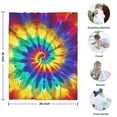 thumbnail image 4 of Colorful Rainbow Tie Dye Spiral Pattern Blanket,Comfortable Soft Flannel Throw Blanket,All Season,Warm Lightweight Blankets for Sofa Bed Couch Living Room Chair,30"x40", 4 of 4