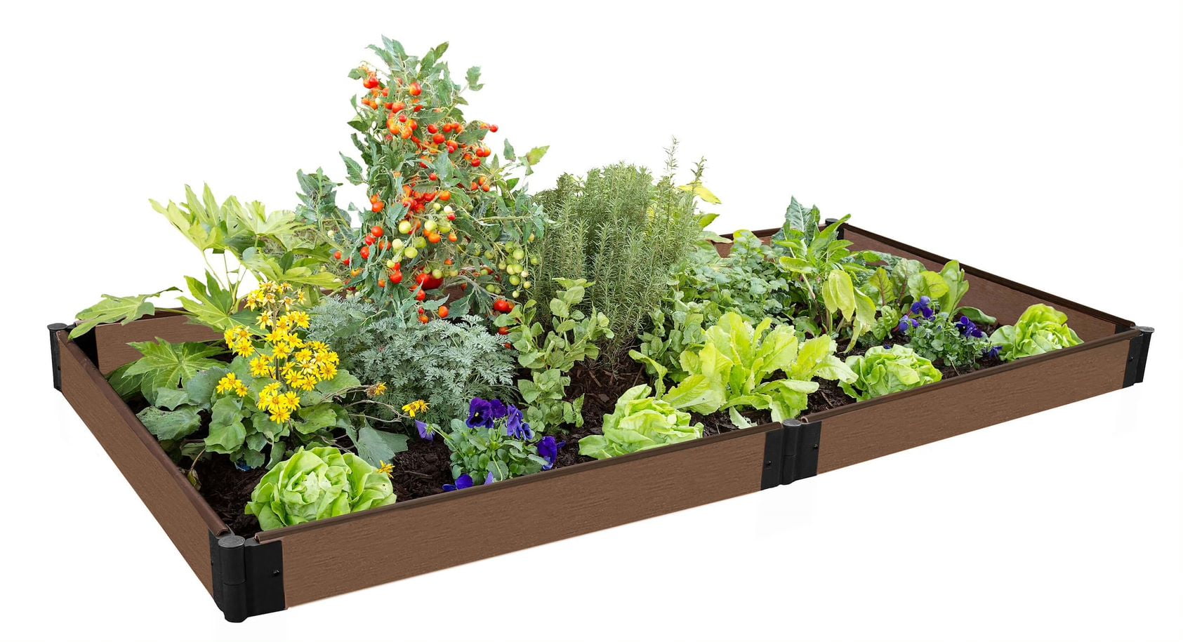 Frame It All Tool-free Weathered Wood Raised Garden Bed 4 X 8 X 55 - 1 Profile - Walmartcom