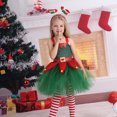 thumbnail image 4 of Kids Little Girls Sequin Tutu Christmas Holiday Santa's Elf Costume Xmas Festive Dress Pant Hat Outfits, 4 of 6
