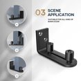 thumbnail image 2 of LoonWear Sliding Barn Door Bottom Floor Guide,Ball Bearings Adjustable Stay Roller,Wall Mount System,Flush Flat Bottom Design,2 Assemble Setup Options,Fit All Size Door,Black Black, 2 of 5