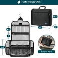 thumbnail image 2 of PAVILIA Large Hanging Toiletry Bag Travel Bag Women Men, Cosmetic Organizer, Water Resistant Makeup Bag Accessories Toiletries, Travel Essentials Kit, Black, 2 of 7