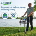thumbnail image 2 of Andador Loyoda para personas mayores, ligero, compacto, plegable, con cesta y 2 esquís, altura ajustable, soporta hasta 169 kg, apto para FSA/HSA, color negro (andador con cesta), 2 of 5