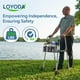 thumbnail image 2 of Andador Loyoda para personas mayores, ligero, compacto, plegable, con cesta y 2 esquís, altura ajustable, soporta hasta 169 kg, apto para FSA/HSA, color negro (andador con cesta), 2 of 5