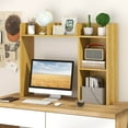 thumbnail image 2 of Costway Desk Bookshelf Desktop Storage Shelf for Monitors up to 27" with Anti-tip Kits Beige, 2 of 10