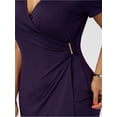 thumbnail image 6 of Gvmfive Women's Plus Size Short Sleeve Dress V Neck Wrap Bodycon Dress, 6 of 6