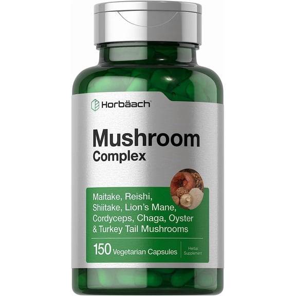 Mushroom Complex Capsules | 150 Pills for Men and Women | by Horbaach