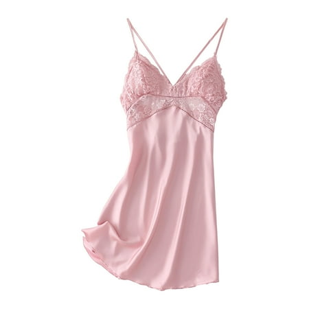 

Women Nightdress Comfortable Fashion Silk Sleepwear Sexy Backless V Neck Gift
